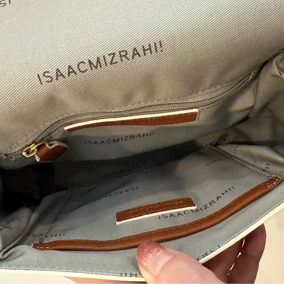 Isaac Mizrahi brown saddle bag purse crossbody NWOT faux Leather?? - Picture 6 of 9